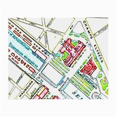 Paris Map Small Glasses Cloth (2-side) by Simbadda