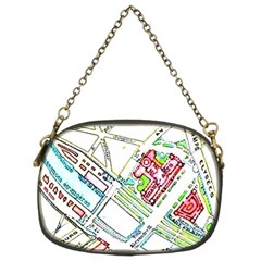 Paris Map Chain Purses (two Sides)  by Simbadda