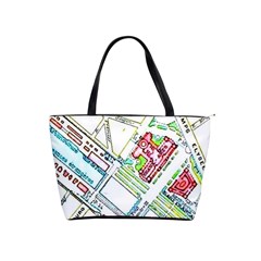 Paris Map Shoulder Handbags