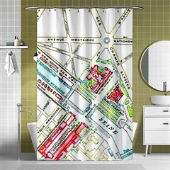 Paris Map Shower Curtain 48  X 72  (small)  by Simbadda