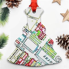 Paris Map Ornament (christmas Tree) 