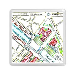 Paris Map Memory Card Reader (square)  by Simbadda