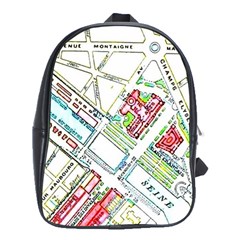 Paris Map School Bags (xl)  by Simbadda