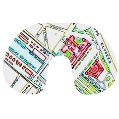 Paris Map Travel Neck Pillows by Simbadda