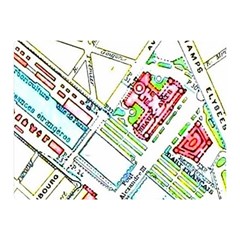 Paris Map Double Sided Flano Blanket (mini) 