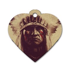 Indian Dog Tag Heart (two Sides) by Simbadda