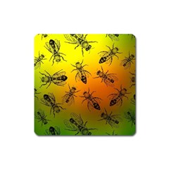 Insect Pattern Square Magnet by Simbadda