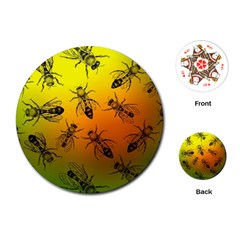 Insect Pattern Playing Cards (round) 