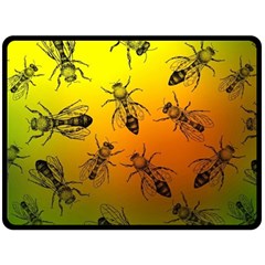 Insect Pattern Fleece Blanket (large)  by Simbadda