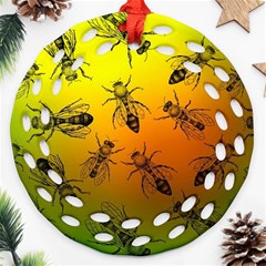 Insect Pattern Round Filigree Ornament (two Sides)