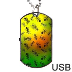 Insect Pattern Dog Tag Usb Flash (two Sides)