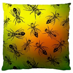 Insect Pattern Large Flano Cushion Case (two Sides)