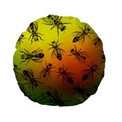 Insect Pattern Standard 15  Premium Flano Round Cushions