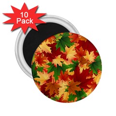 Autumn Leaves 2 25  Magnets (10 Pack)  by Simbadda