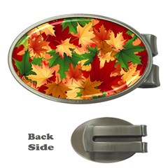 Autumn Leaves Money Clips (oval)  by Simbadda