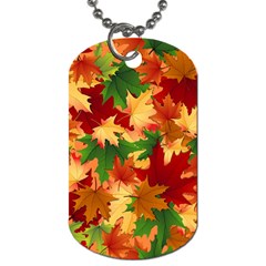 Autumn Leaves Dog Tag (one Side) by Simbadda