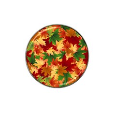 Autumn Leaves Hat Clip Ball Marker (4 Pack) by Simbadda