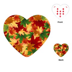 Autumn Leaves Playing Cards (heart) 