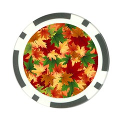 Autumn Leaves Poker Chip Card Guard (10 Pack)