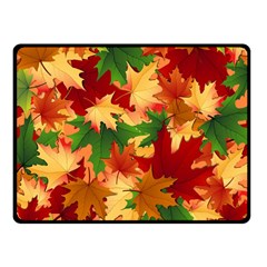 Autumn Leaves Fleece Blanket (small)