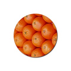 Orange Fruit Rubber Coaster (round)  by Simbadda