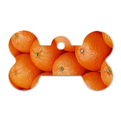 Orange Fruit Dog Tag Bone (two Sides)