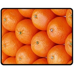 Orange Fruit Fleece Blanket (medium)  by Simbadda