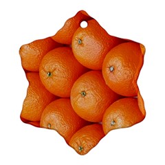 Orange Fruit Snowflake Ornament (two Sides) by Simbadda