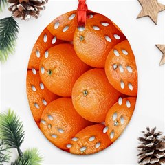 Orange Fruit Oval Filigree Ornament (two Sides)