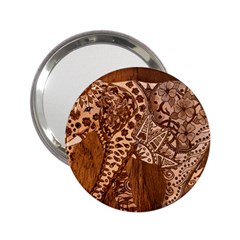 Elephant Aztec Wood Tekture 2 25  Handbag Mirrors by Simbadda