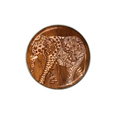 Elephant Aztec Wood Tekture Hat Clip Ball Marker (4 Pack) by Simbadda