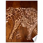 Elephant Aztec Wood Tekture Canvas 36  x 48   35.26 x46.15  Canvas - 1