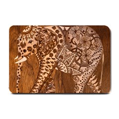 Elephant Aztec Wood Tekture Small Doormat  by Simbadda