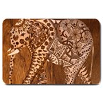 Elephant Aztec Wood Tekture Large Doormat  30 x20  Door Mat