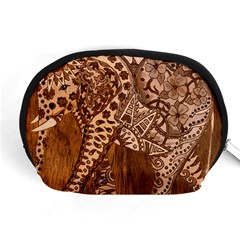 Elephant Aztec Wood Tekture Accessory Pouches (medium) 