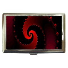 Red Fractal Spiral Cigarette Money Cases by Simbadda