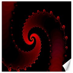 Red Fractal Spiral Canvas 16  X 16   by Simbadda