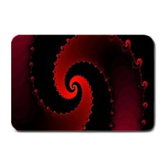 Red Fractal Spiral Plate Mats by Simbadda