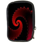 Red Fractal Spiral Compact Camera Cases Front