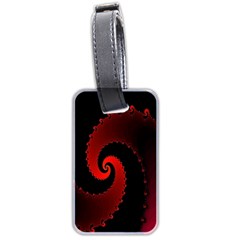 Red Fractal Spiral Luggage Tags (two Sides) by Simbadda