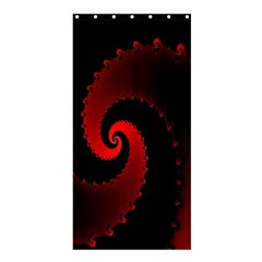 Red Fractal Spiral Shower Curtain 36  X 72  (stall)  by Simbadda