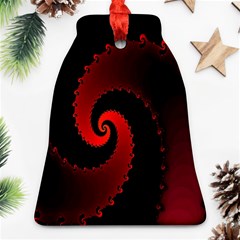 Red Fractal Spiral Ornament (bell)