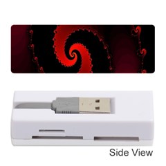 Red Fractal Spiral Memory Card Reader (stick)  by Simbadda