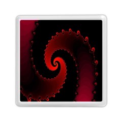 Red Fractal Spiral Memory Card Reader (square)  by Simbadda