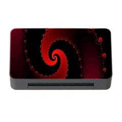 Red Fractal Spiral Memory Card Reader With Cf by Simbadda