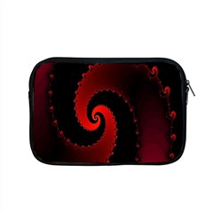 Red Fractal Spiral Apple Macbook Pro 15  Zipper Case by Simbadda