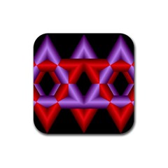 Star Of David Rubber Coaster (square)  by Simbadda