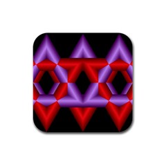 Star Of David Rubber Square Coaster (4 Pack)  by Simbadda