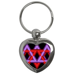 Star Of David Key Chains (heart) 