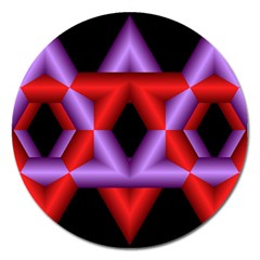 Star Of David Magnet 5  (round) by Simbadda